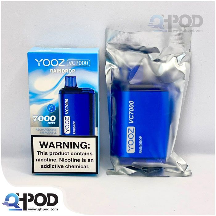  YOOZ VC7000 vị RainDrop - Giọt mưa 3% 7000 hơi & sạc (Disposable Pod) 