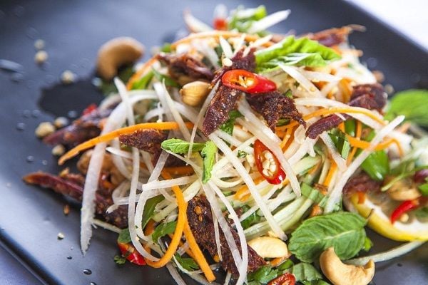  Gỏi Bò Một Nắng Đu Đủ 