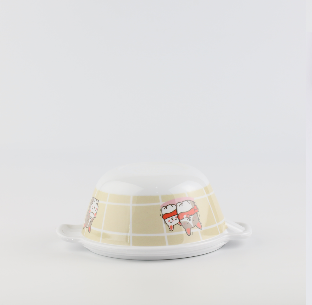 Bowl with lid 2 handles 5