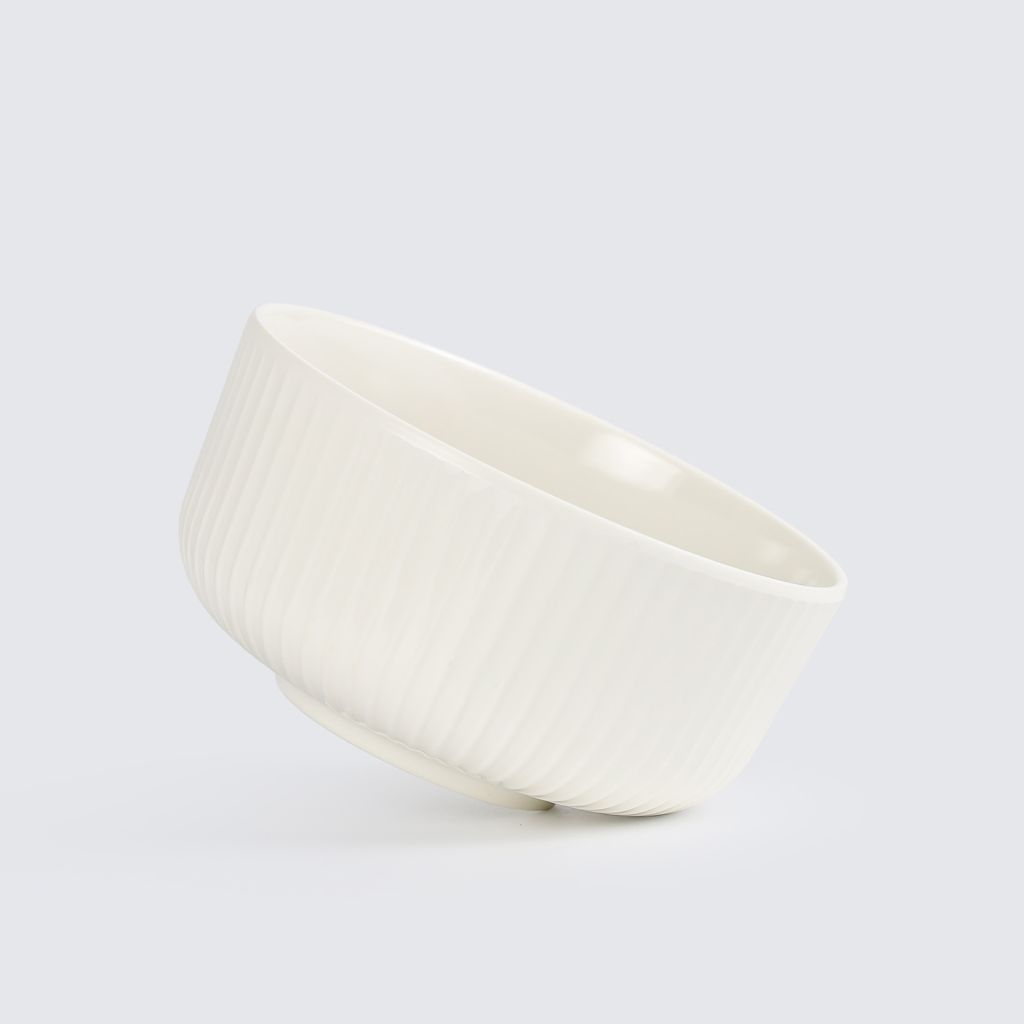 Round Bowl With Striped Texture 8'' | BV410-8