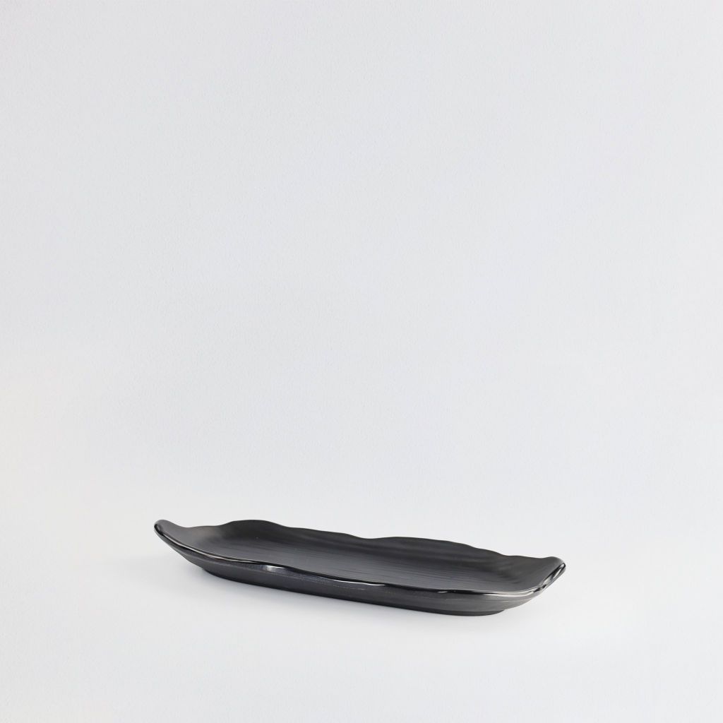 Dĩa Oval Cách Điệu Nhám 14.5