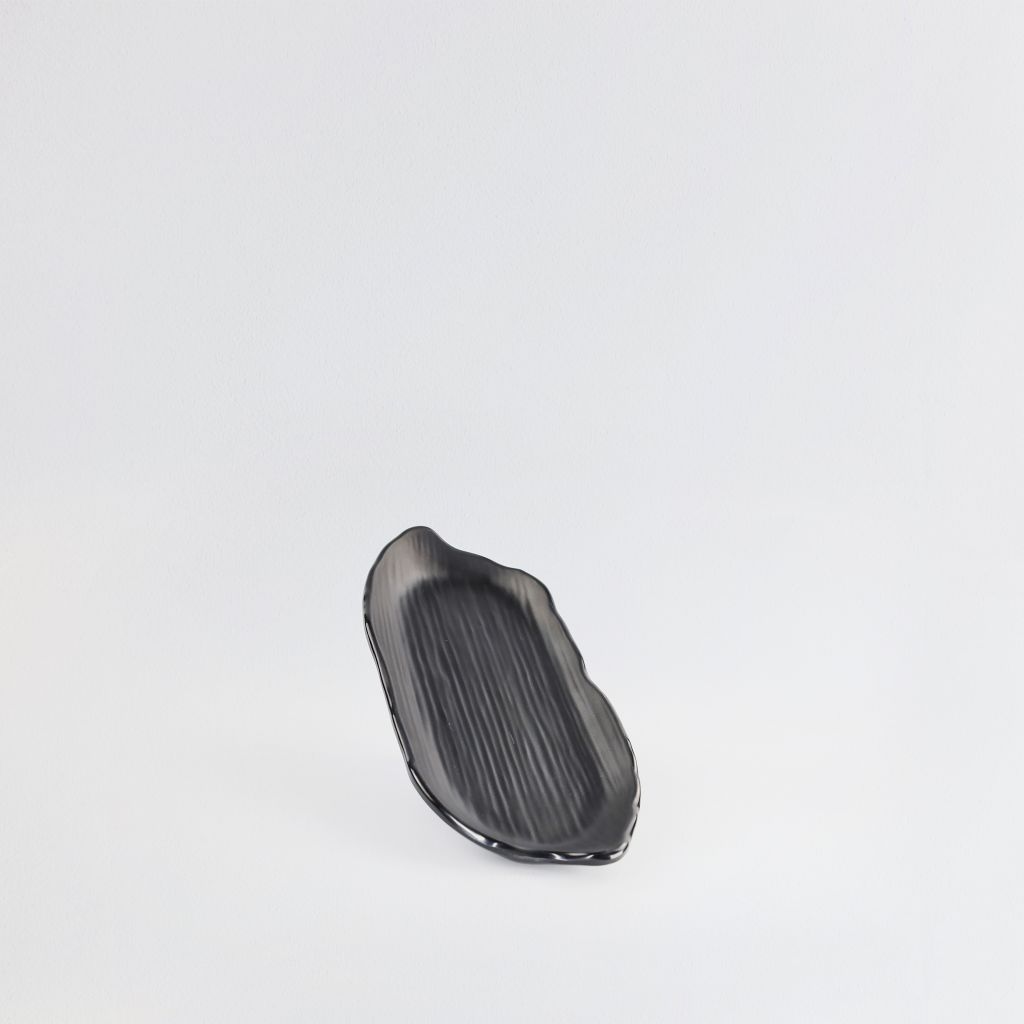 Dĩa Oval Cách Điệu Nhám 14.5