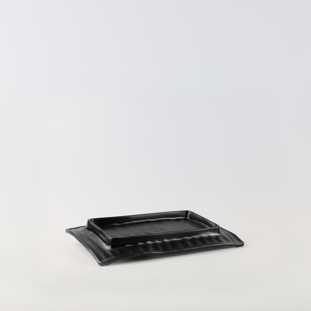 Dĩa Chữ Nhật Vân Nhám Mờ 8.15