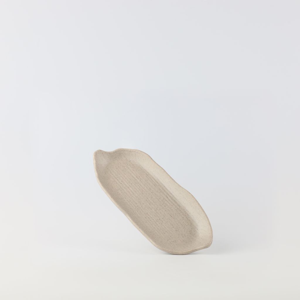 Dĩa Oval Cách Điệu Nhám 14.5