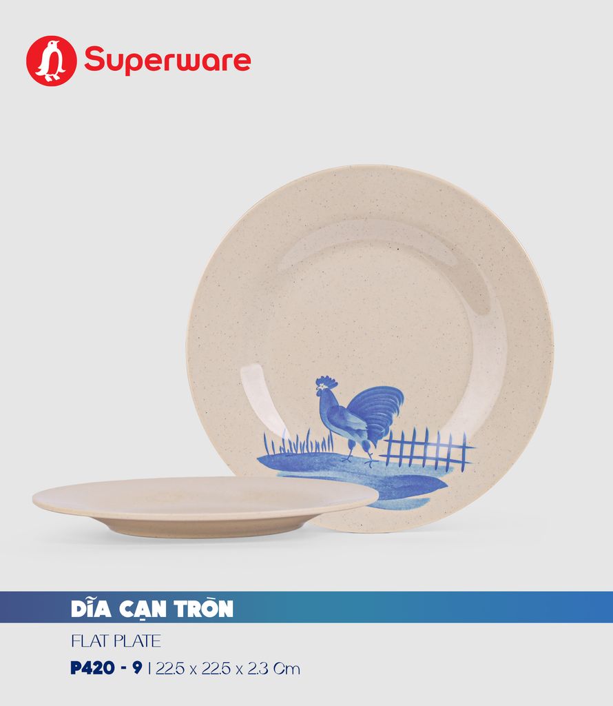 Dĩa cạn tròn 9