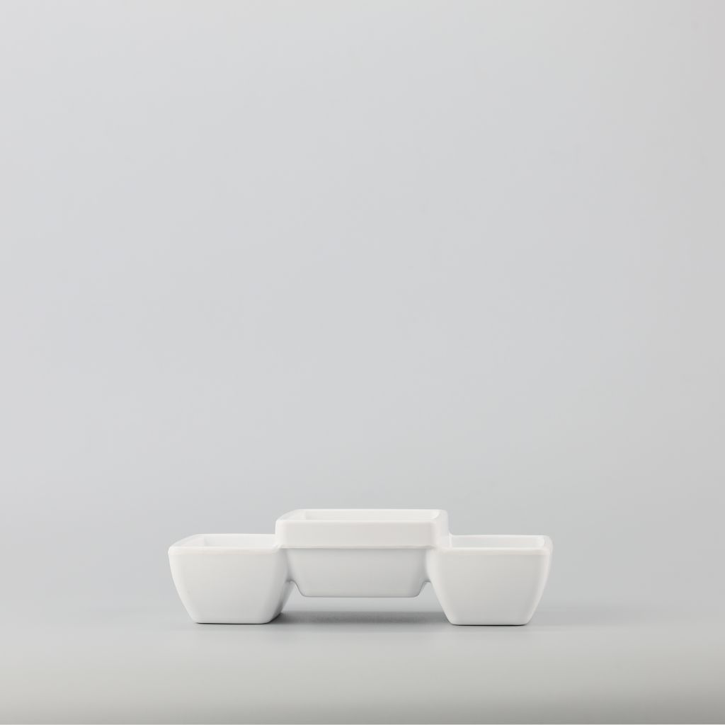 Chén Chấm Vuông 3 Ngăn 2.5