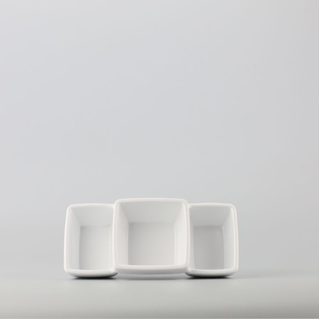 Chén Chấm Vuông 3 Ngăn 2.5