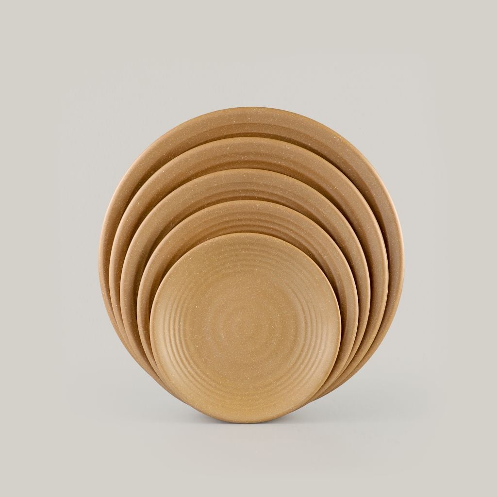 Dĩa Tròn Nhám Có Vân 6