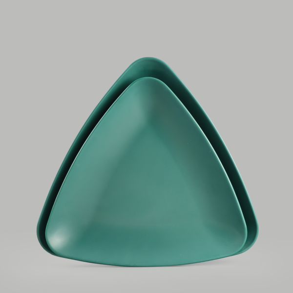 Matte triangle plate 9
