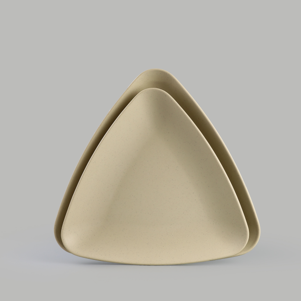 Matte triangle plate 9