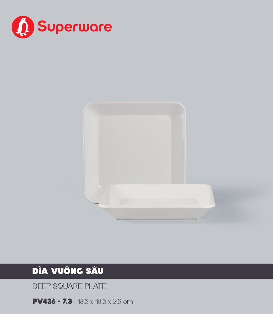 Deep Square Plate 7.3