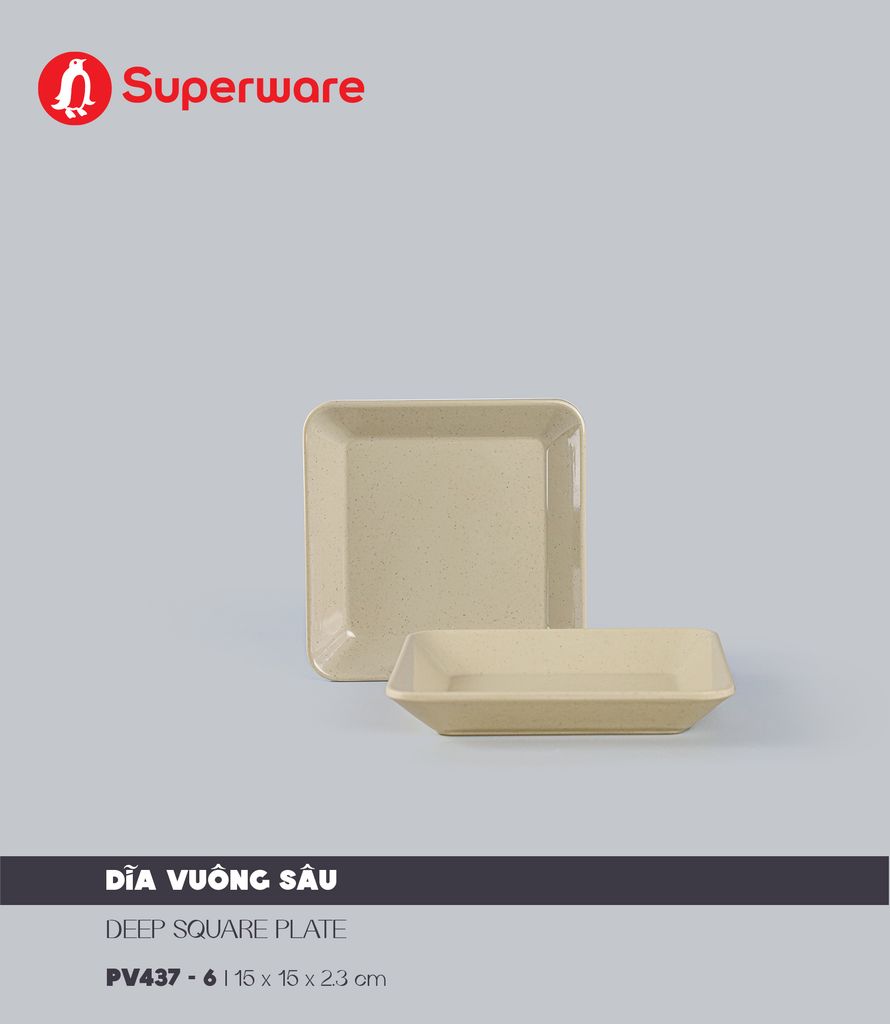 Dĩa Vuông Sâu 6