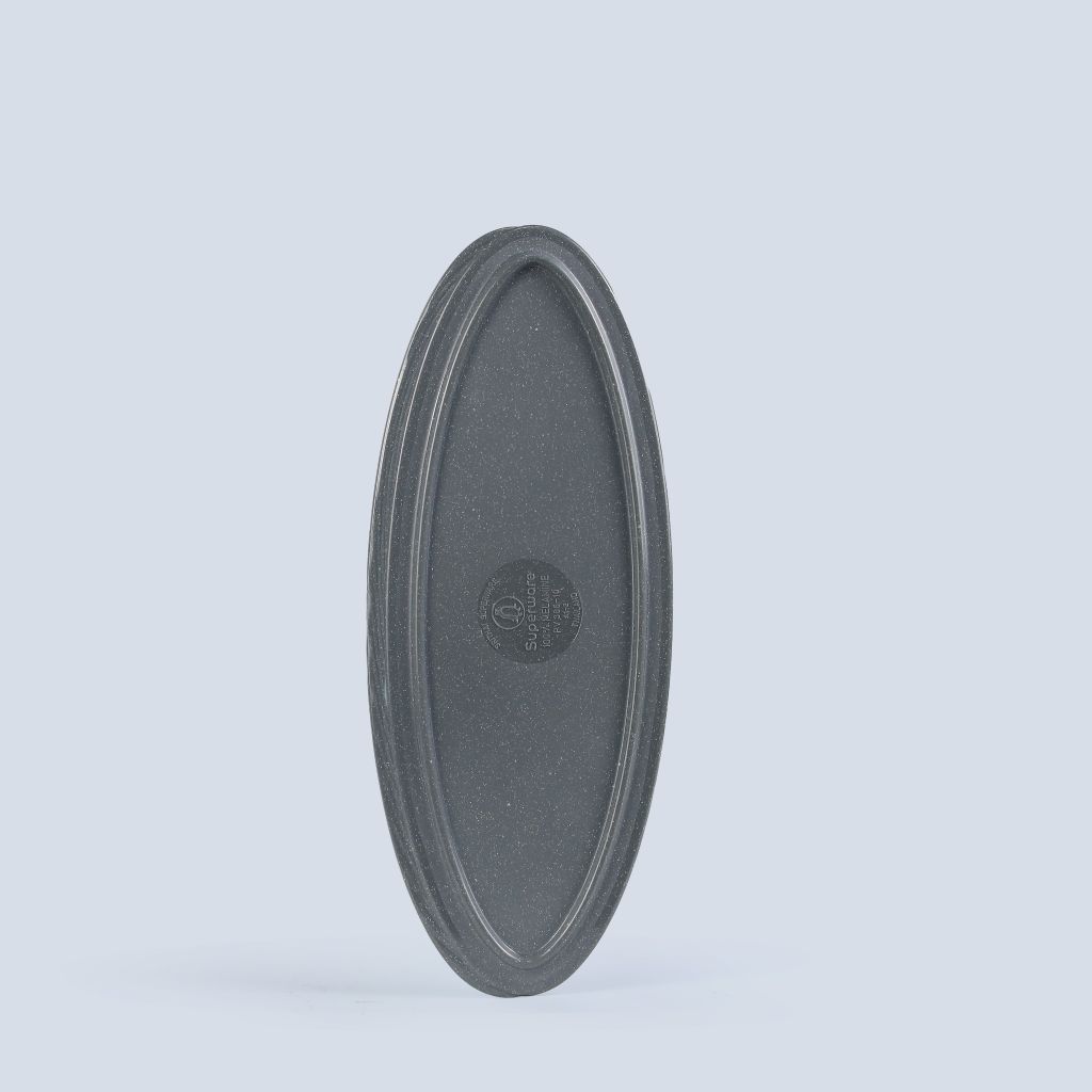Dĩa Oval Cạn Nhám Mờ 10