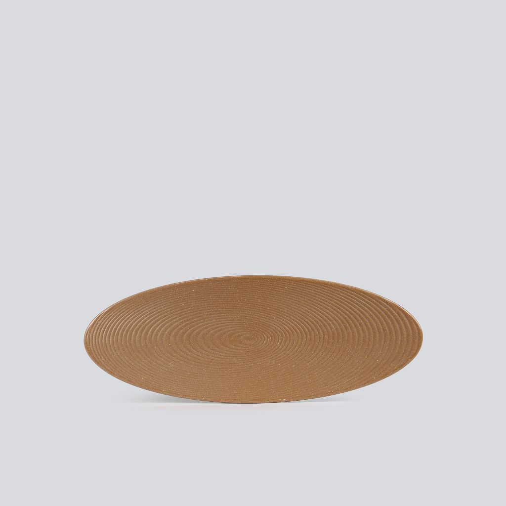 Dĩa Oval Cạn Nhám Mờ 12