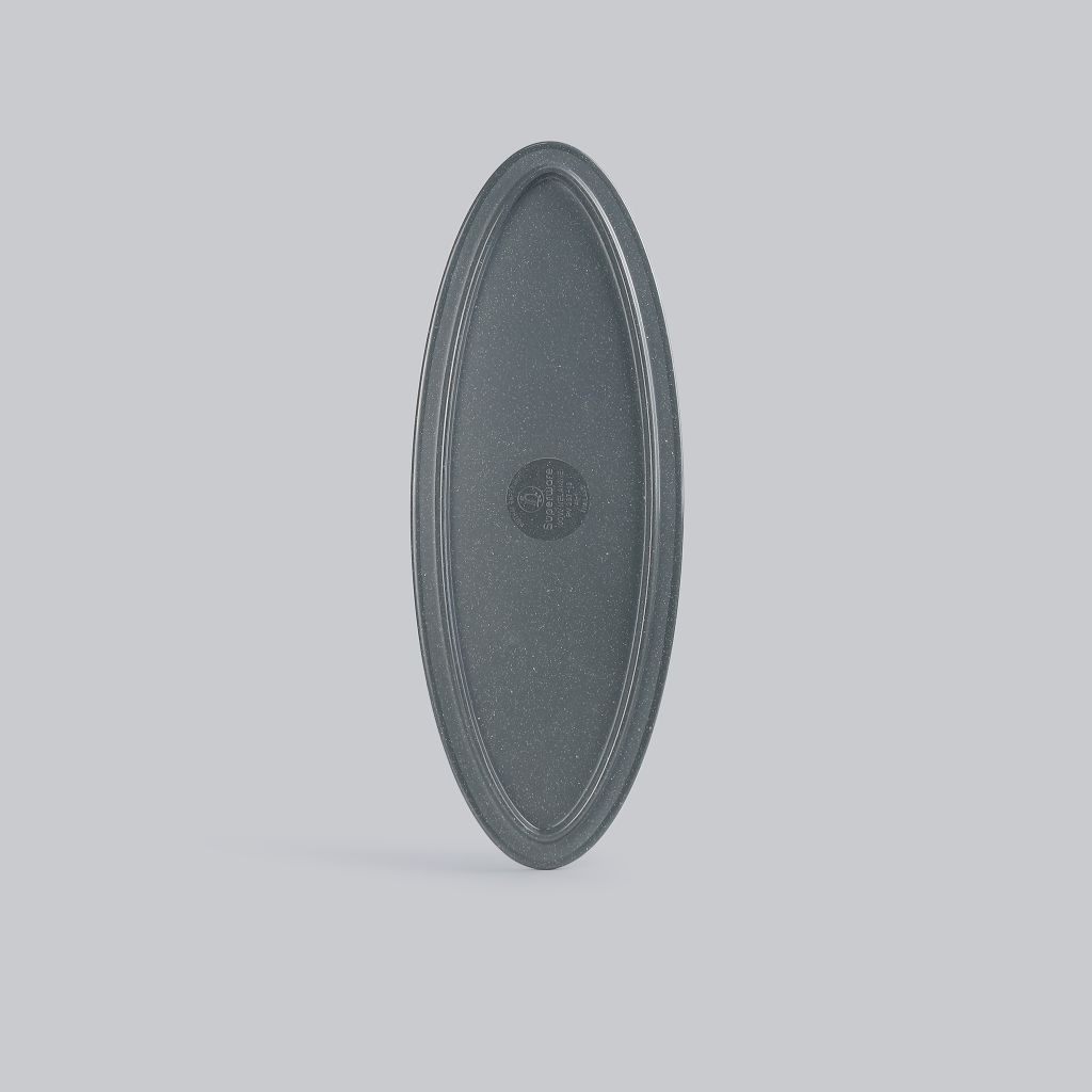 Dĩa Oval Cạn Nhám Mờ 12