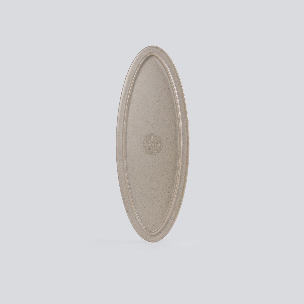 Dĩa Oval Cạn Nhám Mờ 12