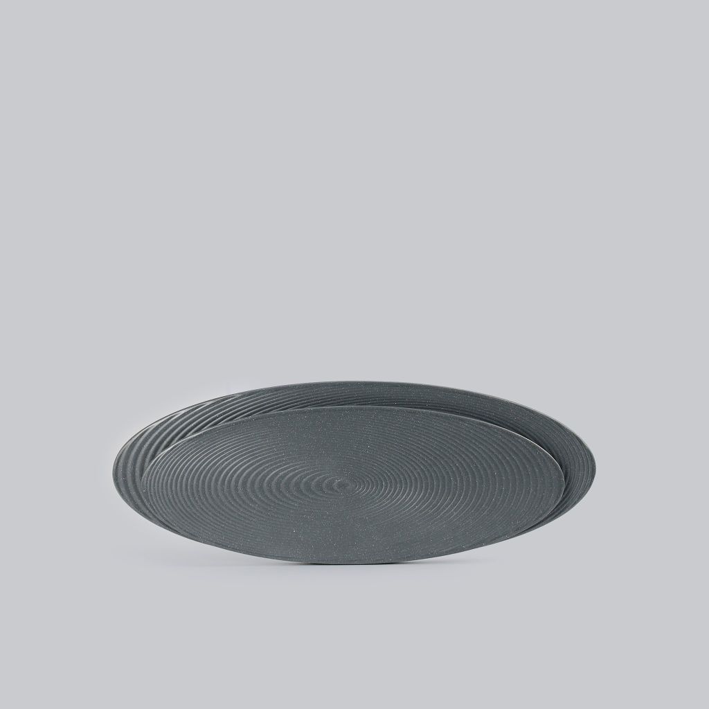 Dĩa Oval Cạn Nhám Mờ 12