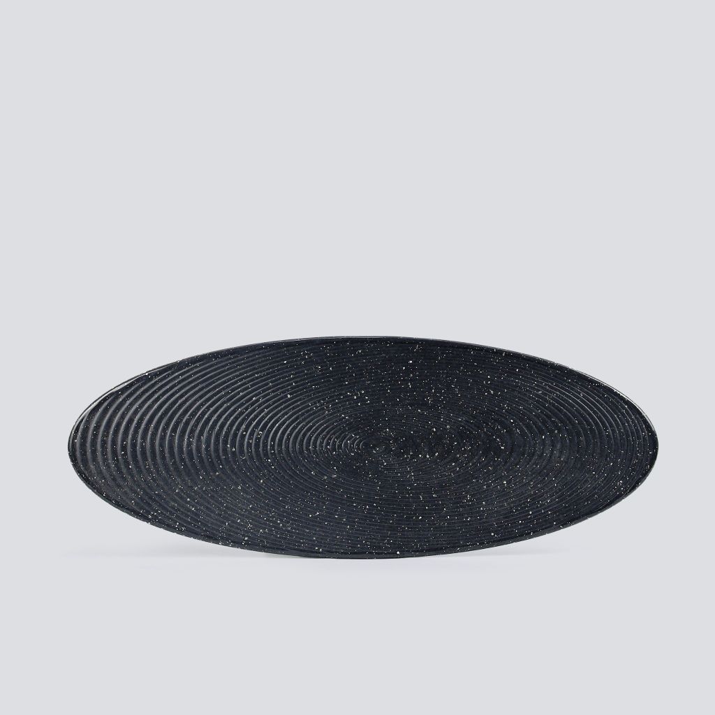 Dĩa Oval Cạn Nhám Mờ 14