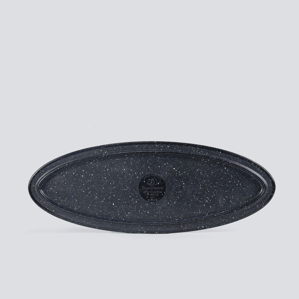 Dĩa Oval Cạn Nhám Mờ 14