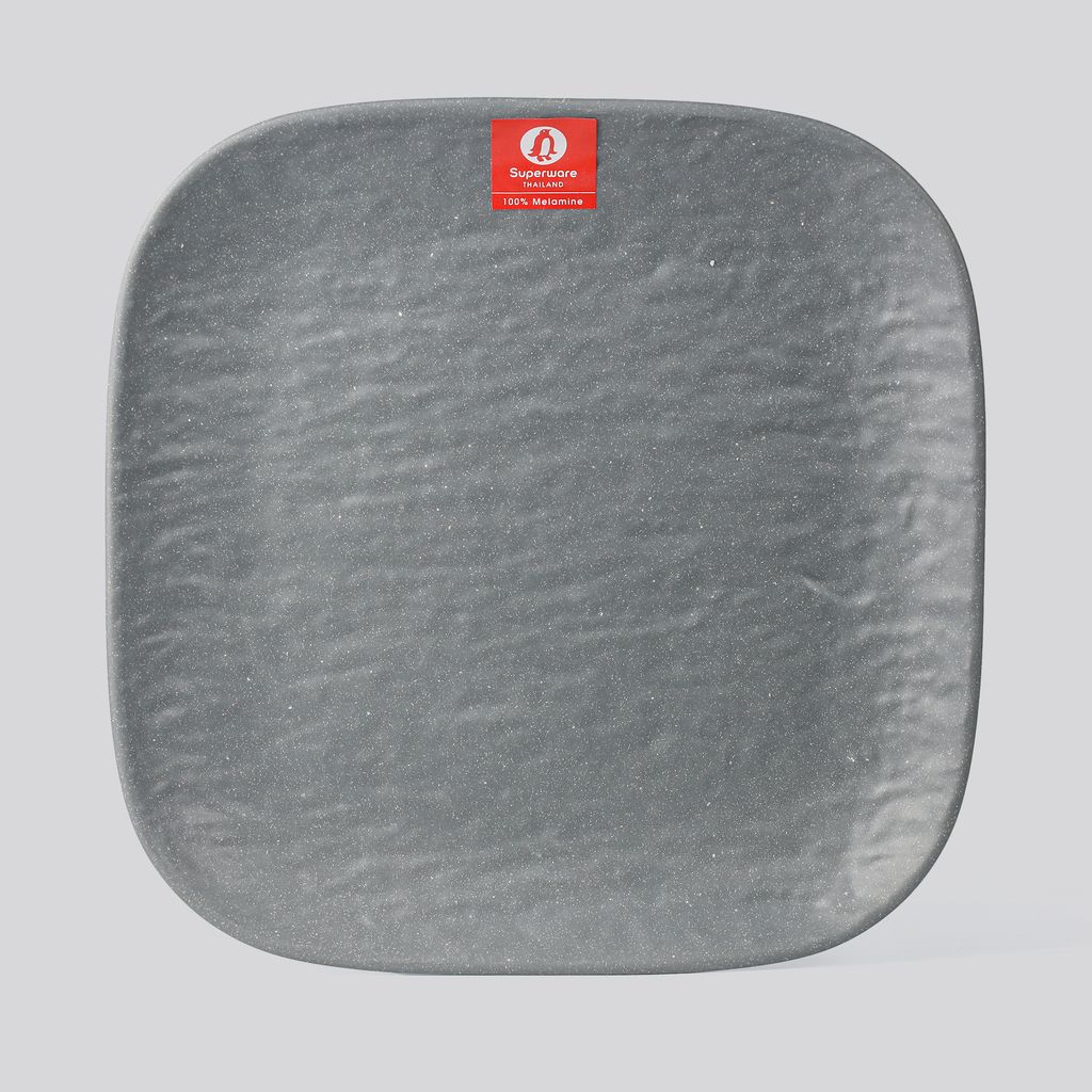 Dĩa Vuông Nhám Vân Đá 10