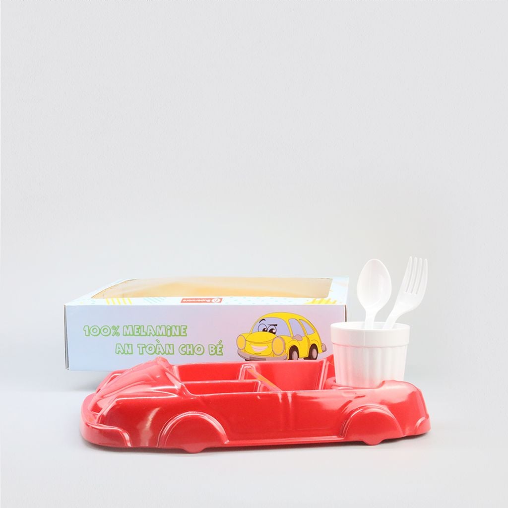 Bộ bàn ăn xe thỏ trẻ em 4 món | BO218-4