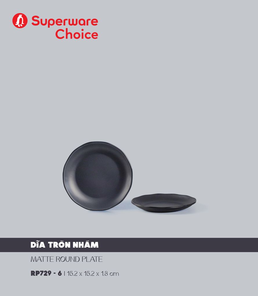 Matte Round Plate 6