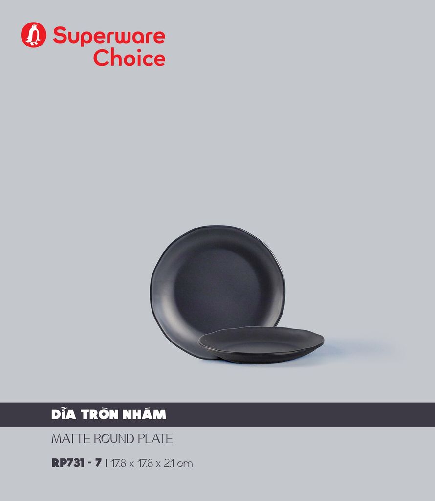 Matte Round Plate 7