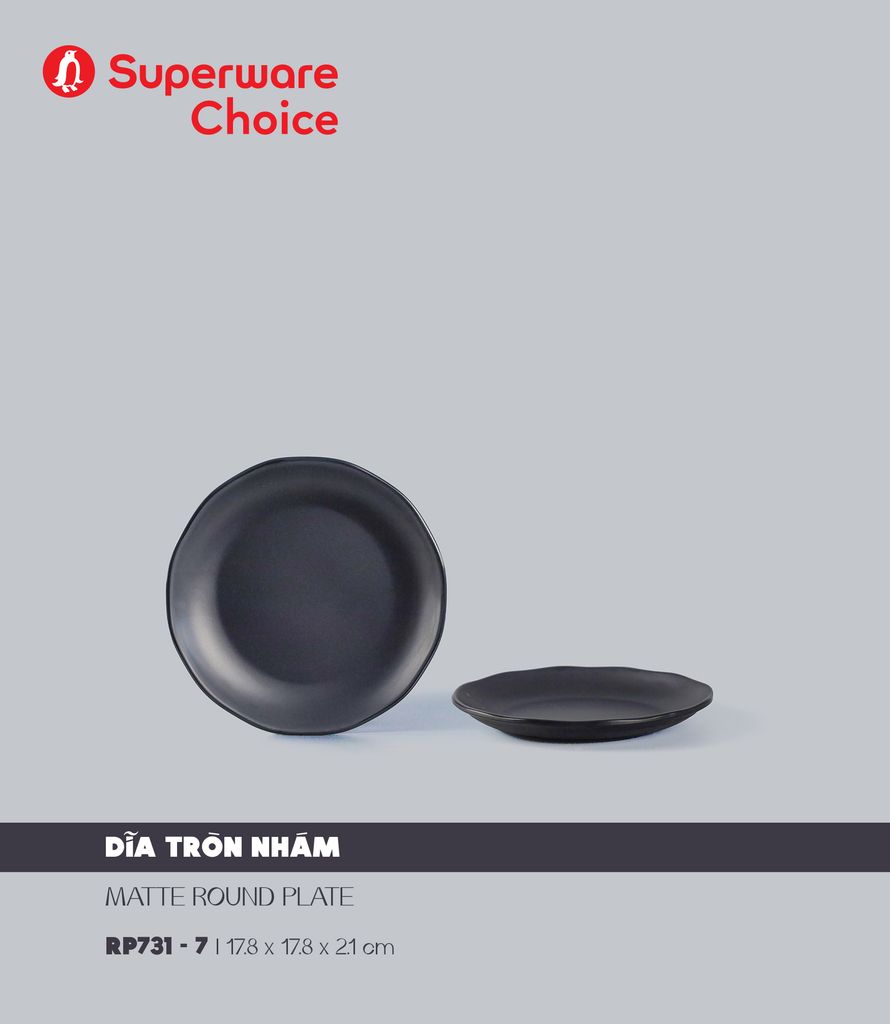 Matte Round Plate 7