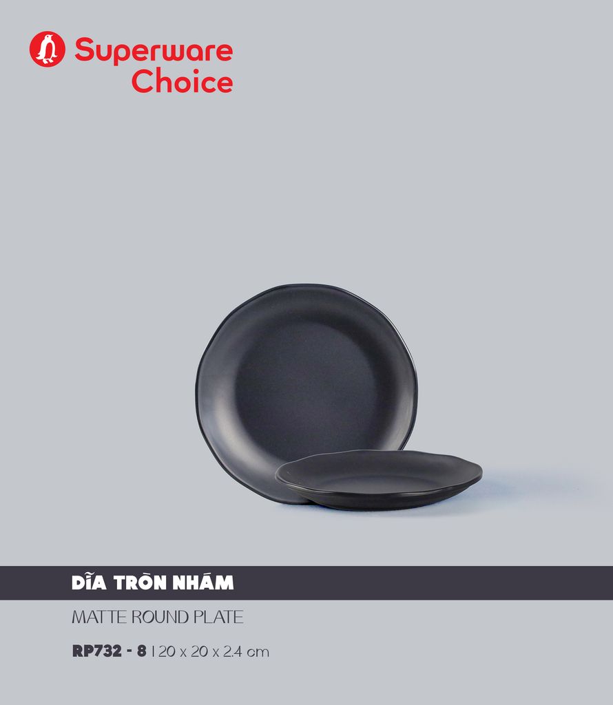 Matte Round Plate 8