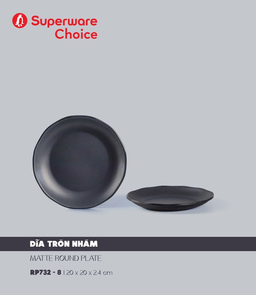 Matte Round Plate 8