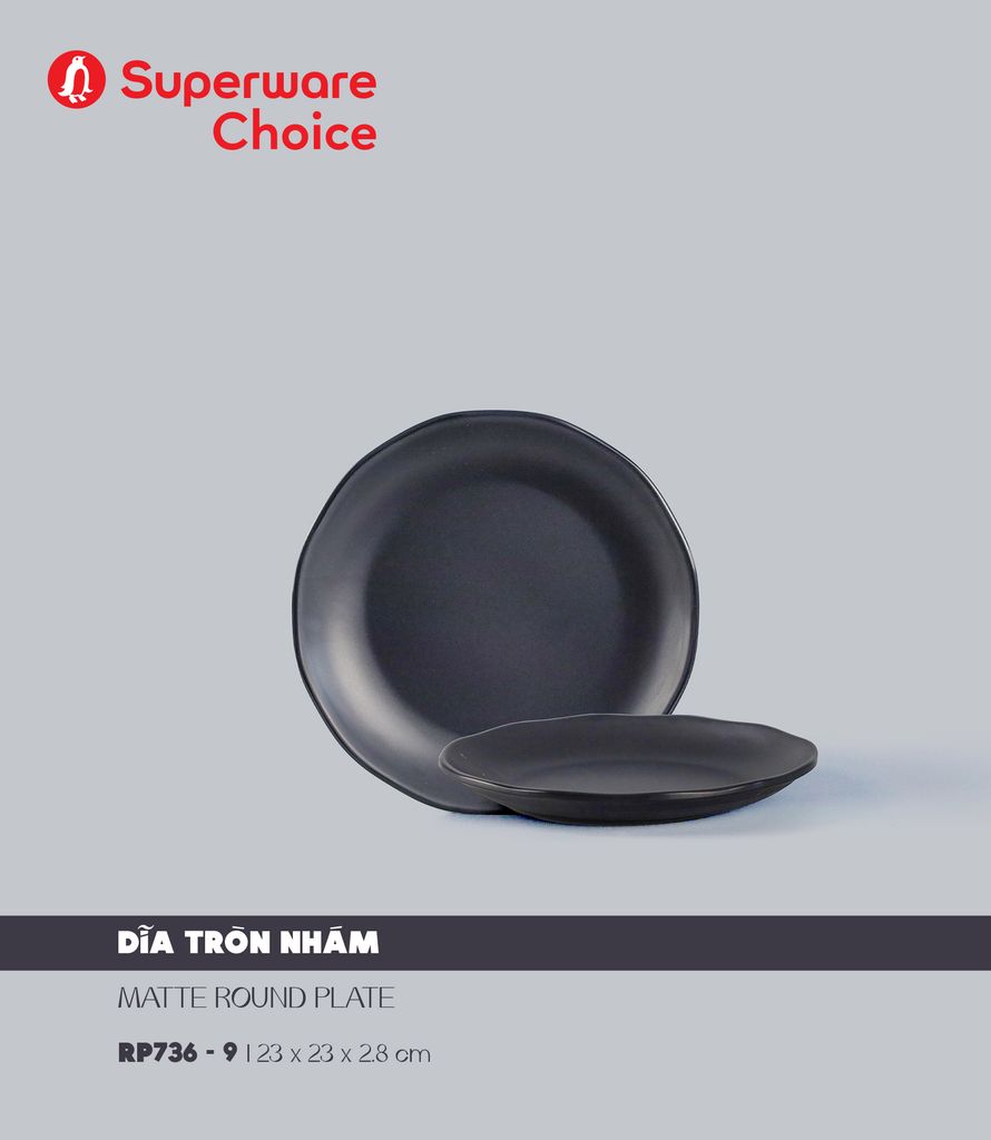 Matte Round Plate 9
