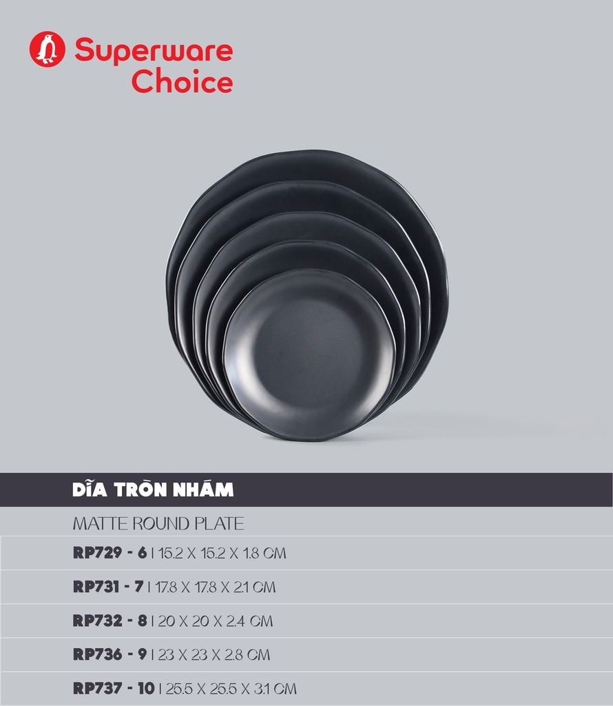 Matte Round Plate 8