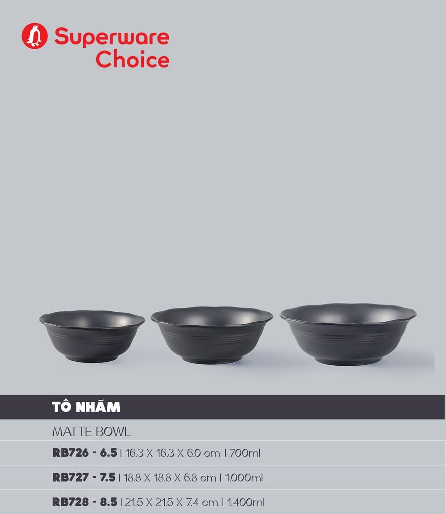 Matte Round Bowl 6.5