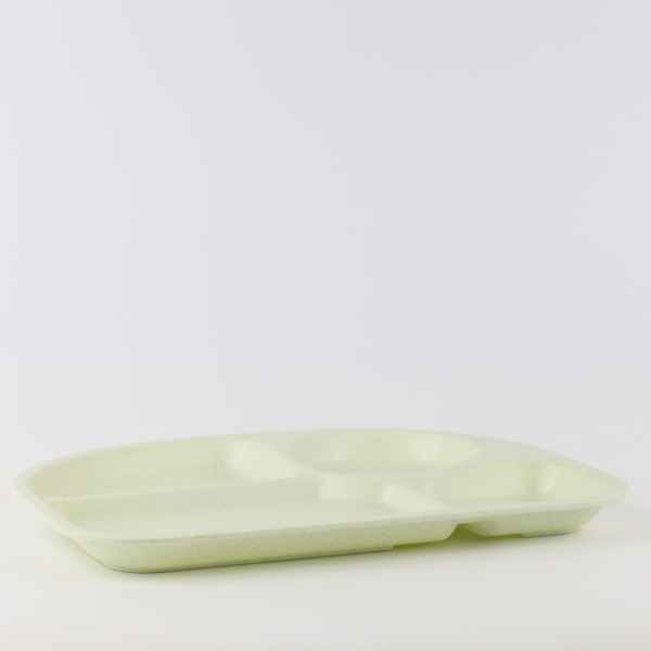 Khay bán nguyệt 4 ngăn nhám 10.5