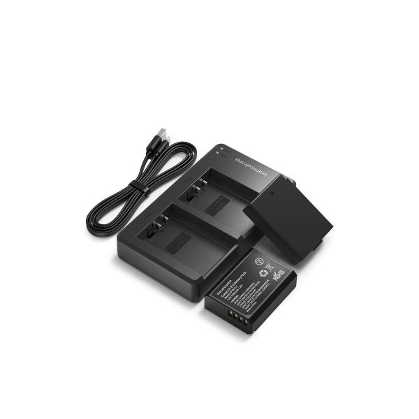  Bộ 2 pin và đế sạc kép RAVPOWER for Canon (LP-E10) 