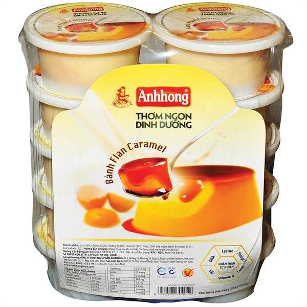  Lốc 10 hủ Bánh Flan Ánh Hồng 