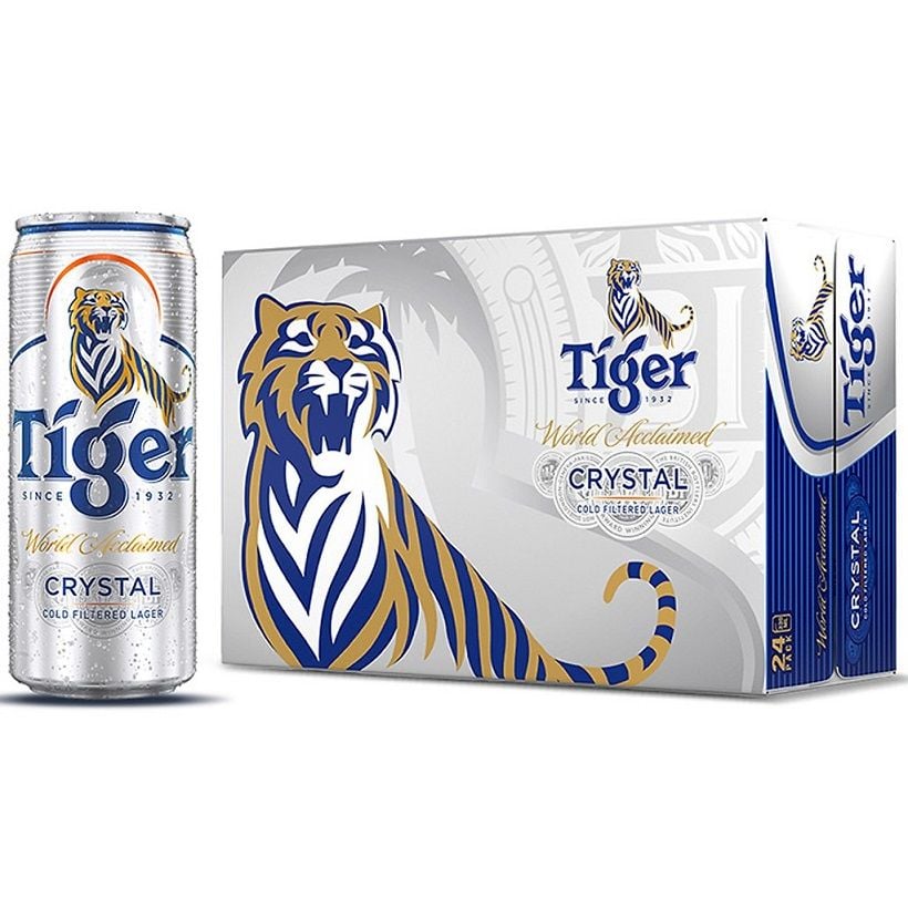  Thùng 24 lon Bia tiger bạc lon 330ml 