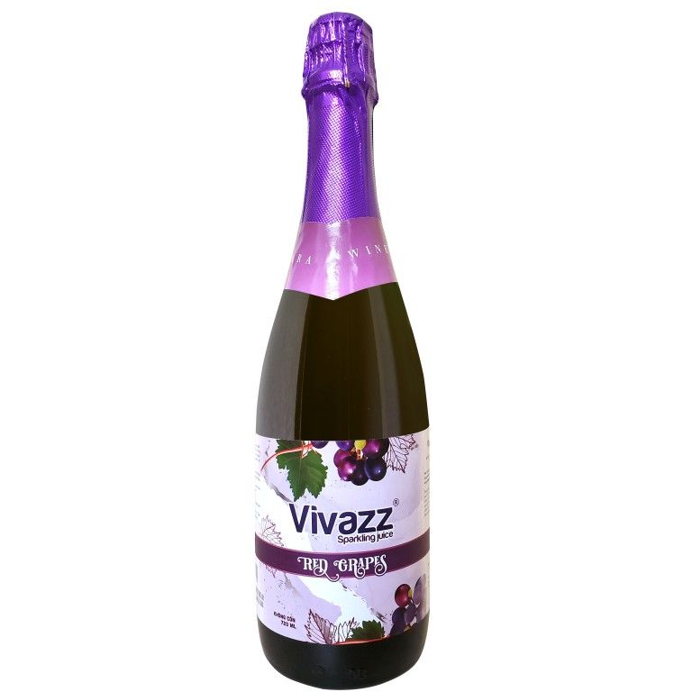  Nước trái cây VIVAZZ có gas Nho Đỏ 720ml 
