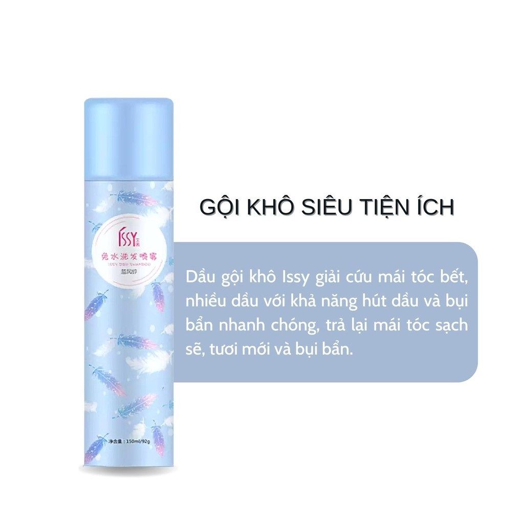  Dầu gội đầu khô Issy Wild Bluebell 150ml ( xanh ) 