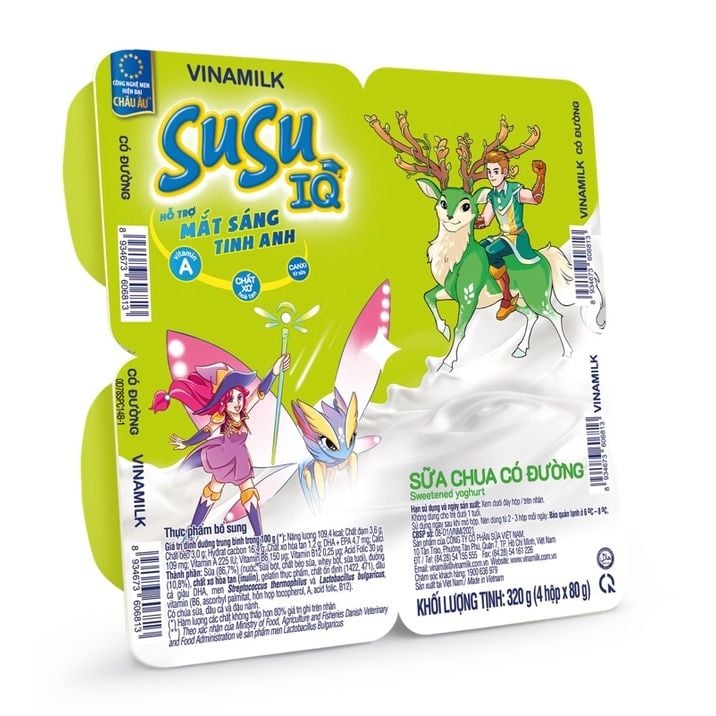  Sữa chua ăn SUSU VNM có đường (vỉ 4 hộp) 