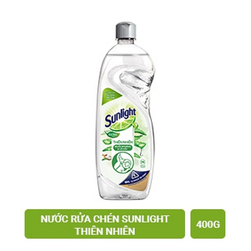  Nước rửa chén Sunlight Thiên nhiên muối & lô hội 400g 