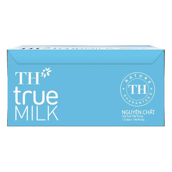  Thùng 12 hộp Sữa tươi tiệt trùng TH nguyên chất 1L 