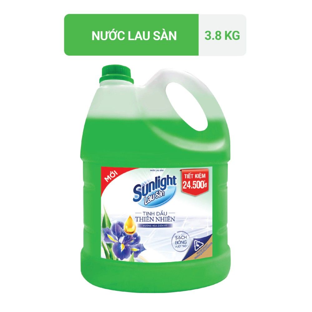  Nước lau sàn Sunlight Hương hoa diên vỹ 3.8kg 