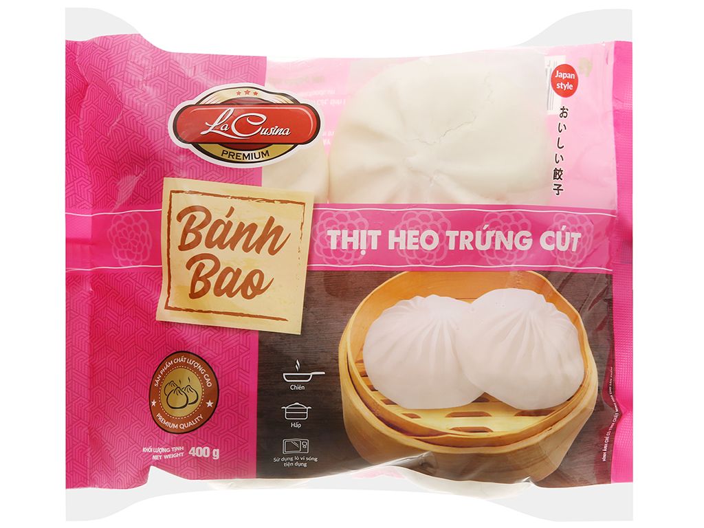  Bánh bao thịt heo trứng cút 4c 