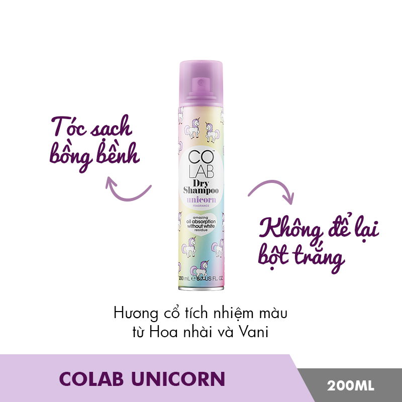  Dầu gội khô COLAB hương Unicorn 200ml 