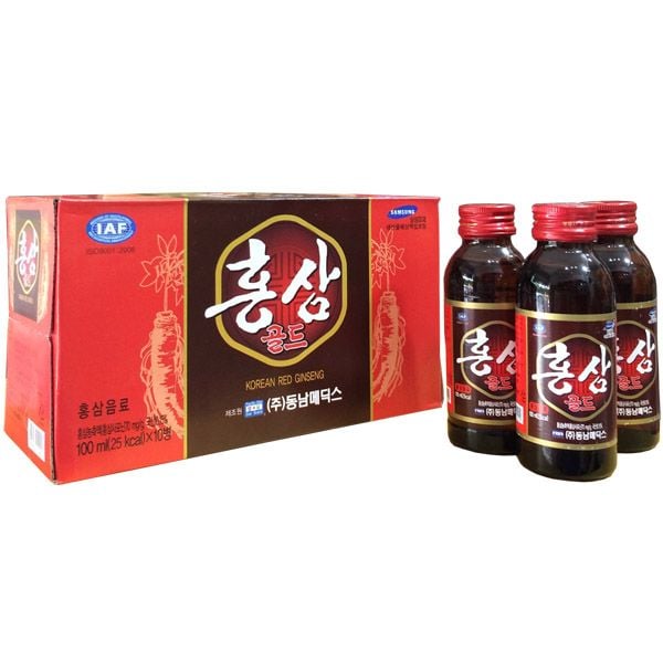  Lốc 10 chai Nước hồng sâm chai nhỏ Korean red ginseng 