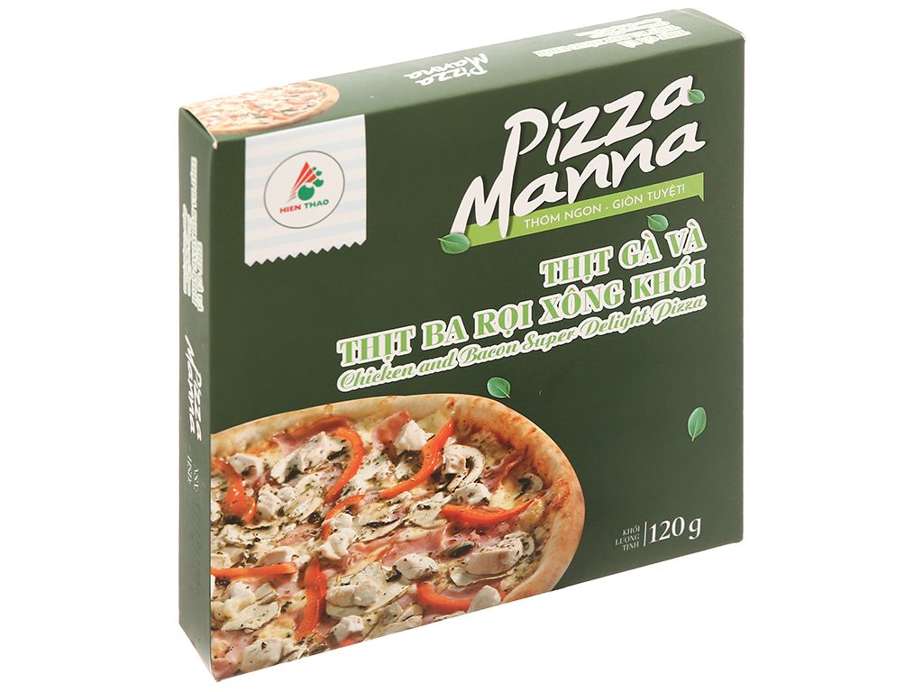  Pizza Manna thịt gà và thịt ba rọi xông khói 120g 