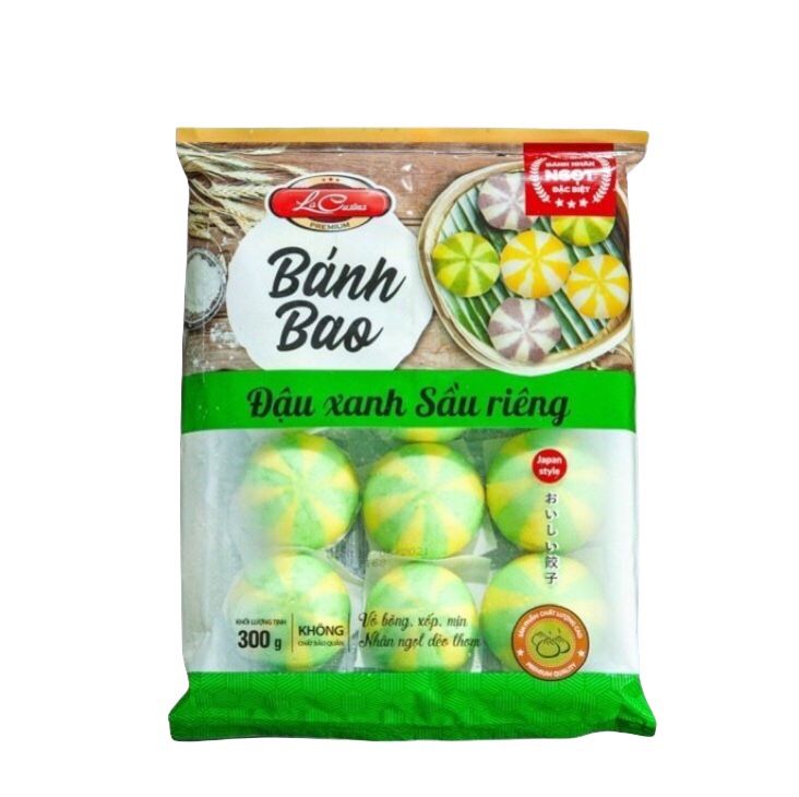  Bánh bao đậu xanh sầu riêng Lacusina 300g 