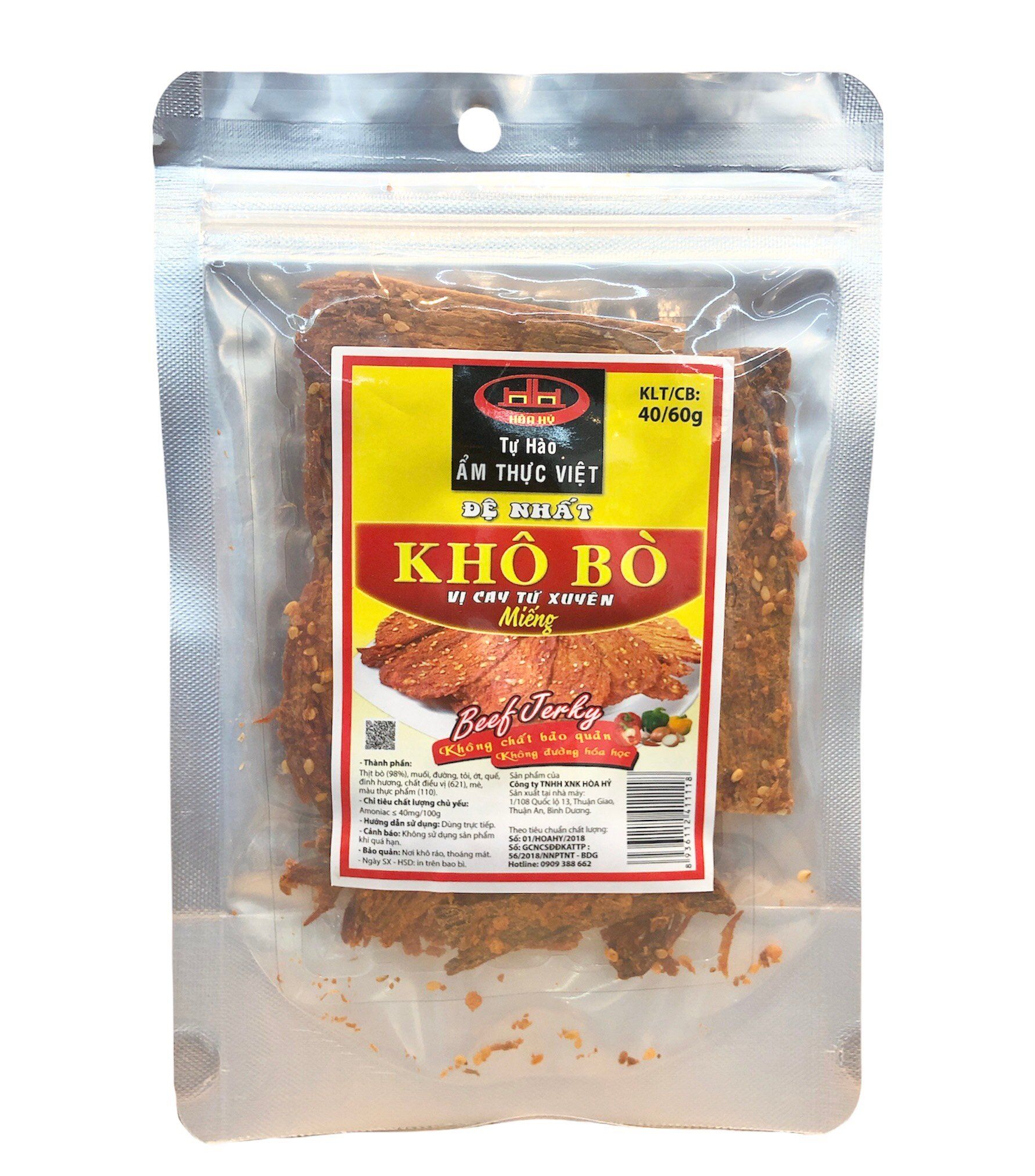  Khô bò vị cay tứ xuyên 40/60g 