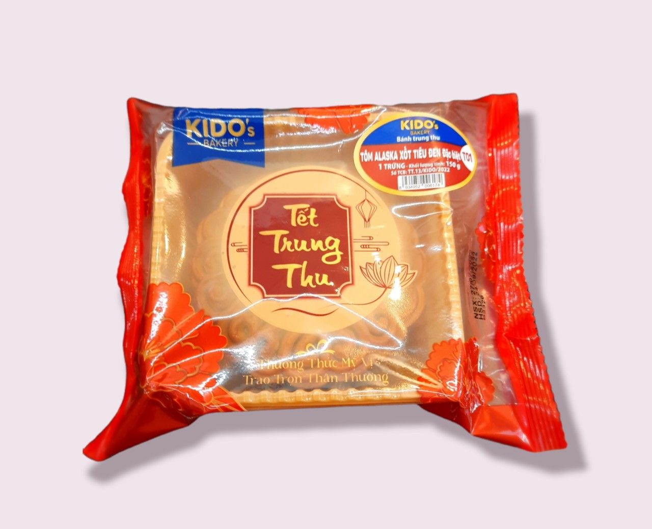  Bánh Trung Thu Tôm Alaska Xốt Tiêu Đen 1 trứng ĐB T01 150g 